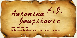 Antonina Janjilović vizit kartica